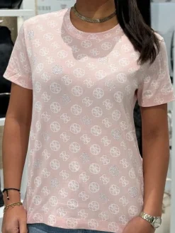 Guess - Nomie 4G Ss T-shirt - Roze