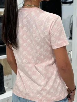 Guess - Nomie 4G Ss T-shirt - Roze