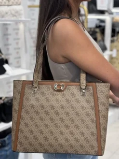 Guess - Orlina Logo Noel Tote - Bruin