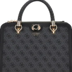 Guess - Orlina Logo Society Satchel - Zwart