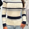 Guess - Paris Logo Rn Ls Swtr - Beige