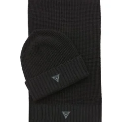 Guess - Scarf Beanie Gift Box - Zwart