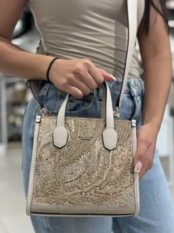 Guess - Silvana Mini 2 Comp Tote - Goud