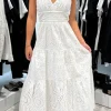 Guess - Sl Palma Long Dress - Wit