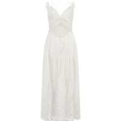 Guess - Sl Palma Long Dress - Wit