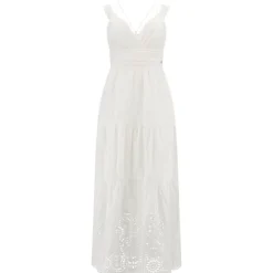 Guess - Sl Palma Long Dress - Wit