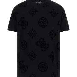 Guess - Ss Bsc Guess Peony Print Tee - Zwart