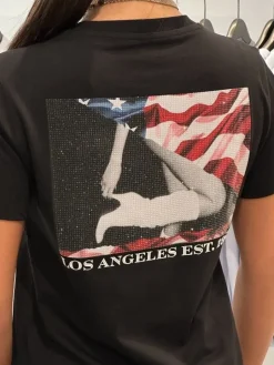 Guess - Ss Cn American Print - Zwart
