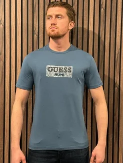 Guess - Ss Cn Box Tee - Blauw