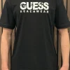 Guess - Ss Cn Guess Logo Tee - Zwart