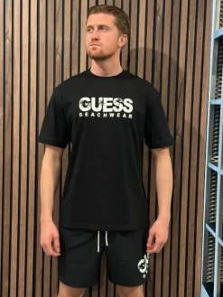Guess - Ss Cn Guess Logo Tee - Zwart