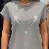 Guess - Ss Cn Sleeves Strass Detail - Grijs