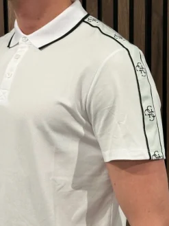 Guess - Ss Quattro G Tape Polo - Wit