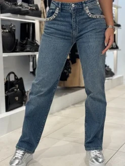 Guess - Straight Low Daisy Pant - Blauw