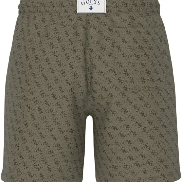 Guess - Swimtrunk Medium Embossed Logo - Groen