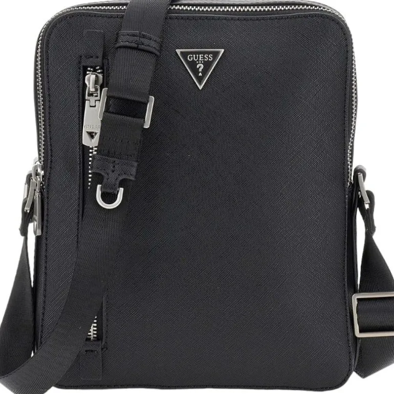 Guess - Torino Dbl Zip Xbody - Zwart
