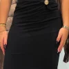 Guess - Zama Button Details Skirt - Zwart