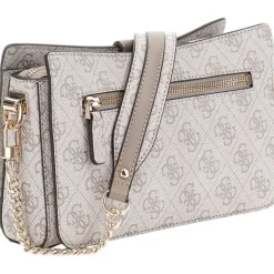 Guess - Zamira Top Zip Shoulder Bag - Beige