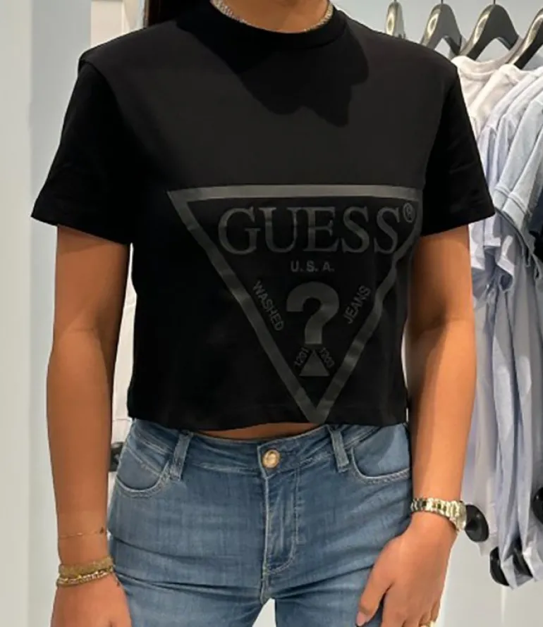 Guess Active - Adele Crop T-shirt - Zwart