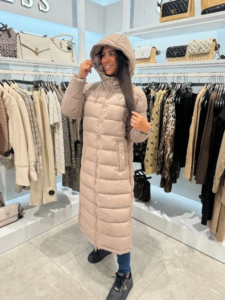 Guess Active - Breana Ls Puffer Jacket - Beige