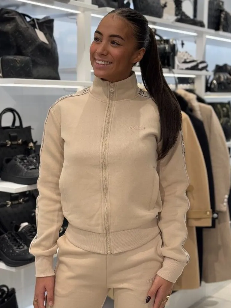 Guess Active - Britney Full Zip Sweatshirt - Beige