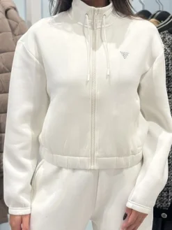 Guess Active - Cecilia Scuba Zip Sweatshirt - Wit