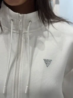 Guess Active - Cecilia Scuba Zip Sweatshirt - Wit