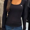 Guess Active - Colette Ls Rib Top - Zwart
