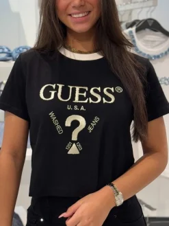 Guess Active - Filanta Crop Tee - Zwart