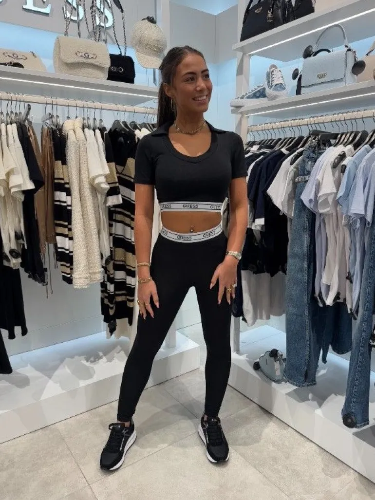 Guess Active - New Aline Top Eco Str Jersey - Zwart