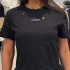 Guess Active - Primula Rhinestones Boxy Tee - Zwart
