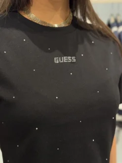 Guess Active - Primula Rhinestones Boxy Tee - Zwart