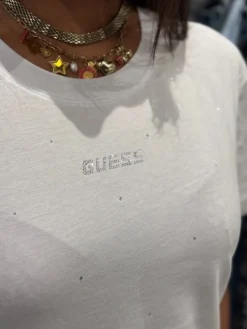 Guess Active - Primula Rhinestones Boxy Tee - Wit