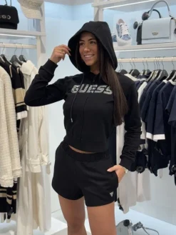 Guess Active - Primula Rhinestones Full Zip S - Zwart