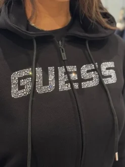 Guess Active - Primula Rhinestones Full Zip S - Zwart