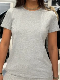 Guess Active - Rhinestones Ss Shirt - Grijs