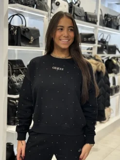 Guess Active - Rhinestones Cn Sweatshirt - Zwart