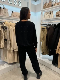 Guess Active - Rhinestones Cn Sweatshirt - Zwart