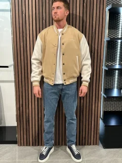 Guess Jeans - GJ Bomber Jkt With Logo Embro - Beige
