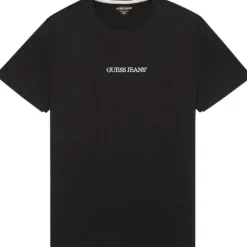 Guess Jeans - Gj Ss Cn Slim Logo Embro Tee - Zwart