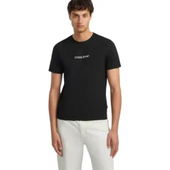 Guess Jeans - Gj Ss Cn Slim Logo Embro Tee - Zwart