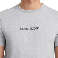 Guess Jeans - Gj Ss Cn Slim Logo Embro Tee - Grijs