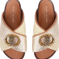 Kurt Geiger - Chelsea Cross Strap - Goud