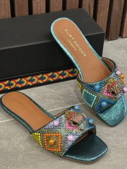Kurt Geiger - Kensington Flat Jewel - Blauw