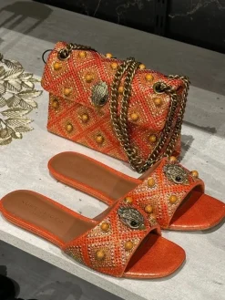Kurt Geiger - Kensington Flat Jewel - Oranje