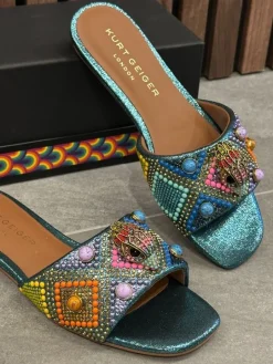 Kurt Geiger - Kensington Flat Jewel - Blauw