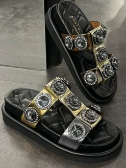 Kurt Geiger - Orson Crystal Sandal - Zwart