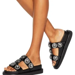 Kurt Geiger - Orson Crystal Sandal - Zwart