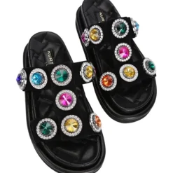 Kurt Geiger - Orson Crystal Sandal - Zwart