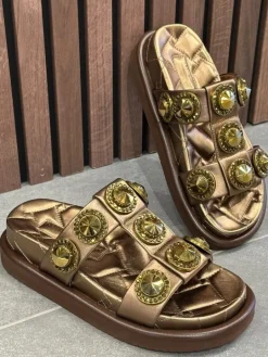 Kurt Geiger - Orson Crystal Sandal - Brons